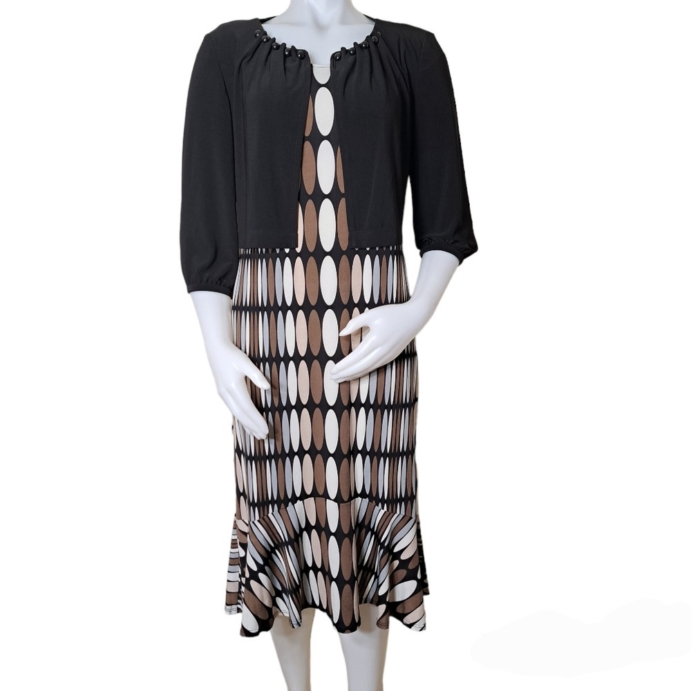 Julian Taylor New York 2PC Set Women's Slip On Multicolored Dress 8‎